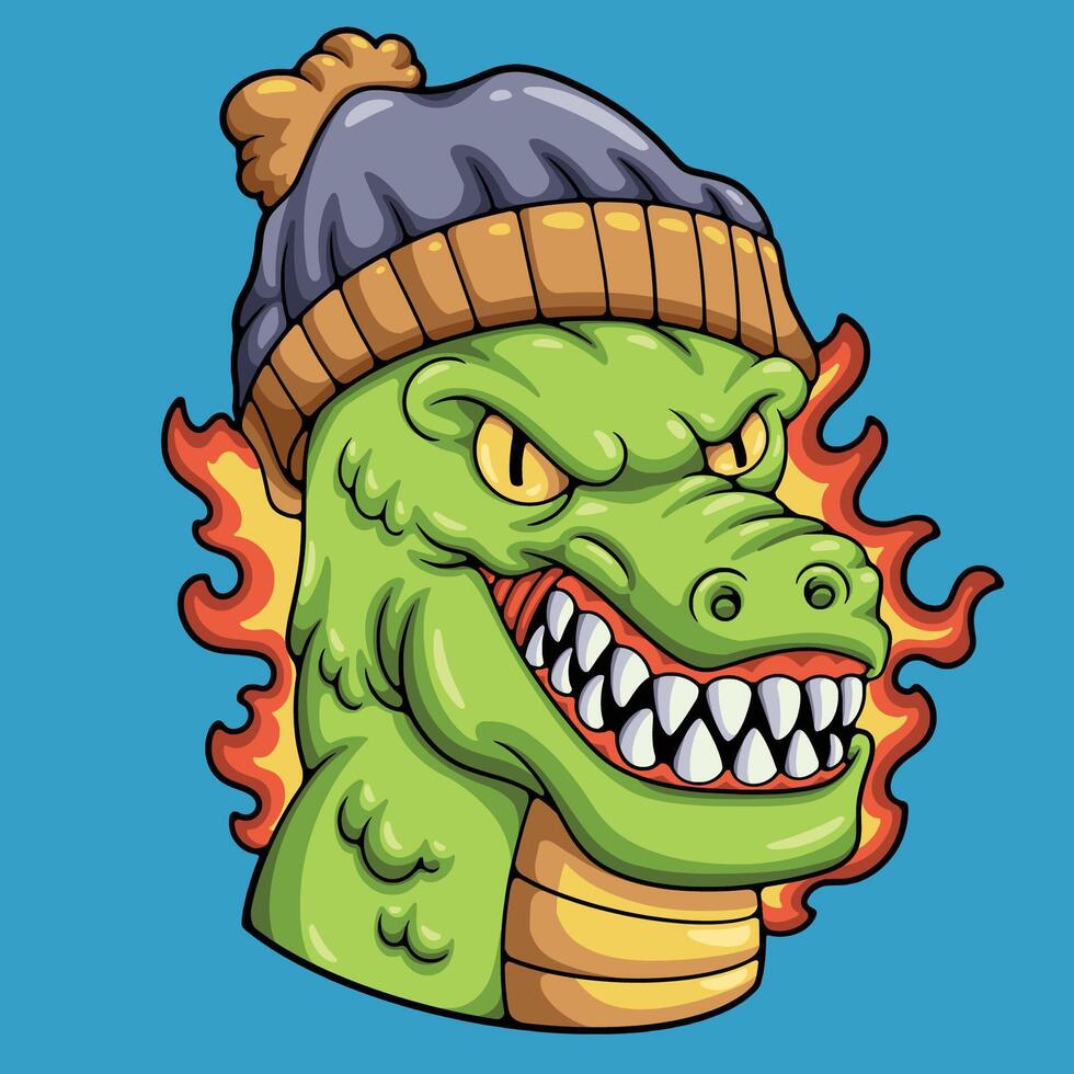 cool dinosaurs illustration vector