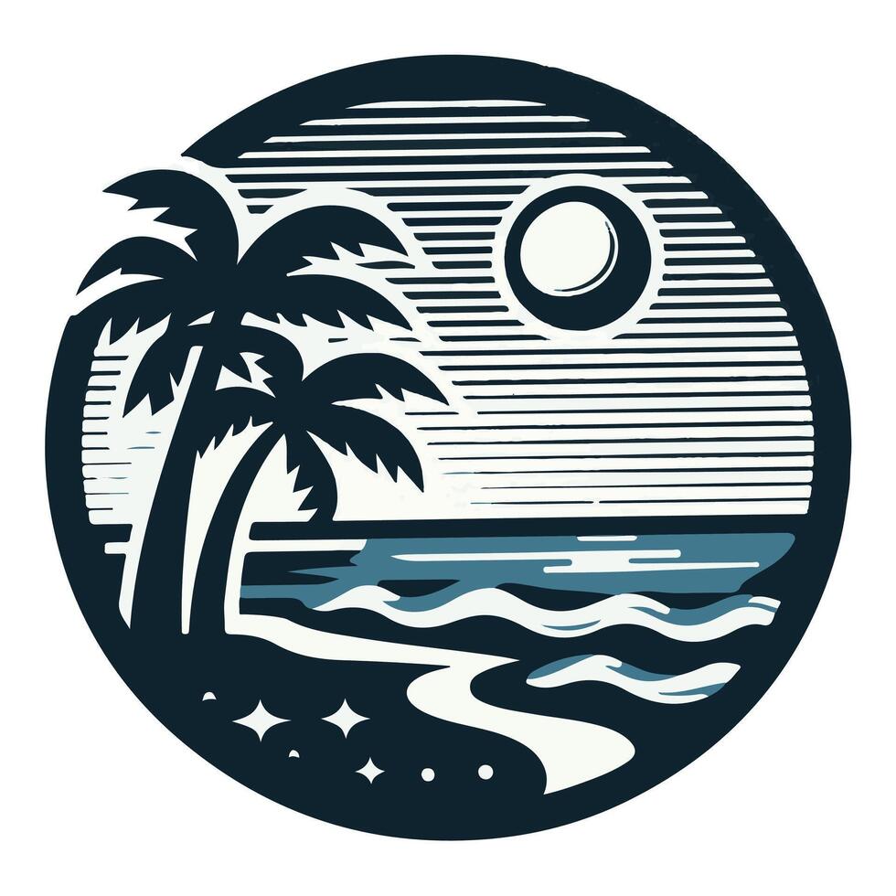 GGraphic silhouette of a coconut tree vector