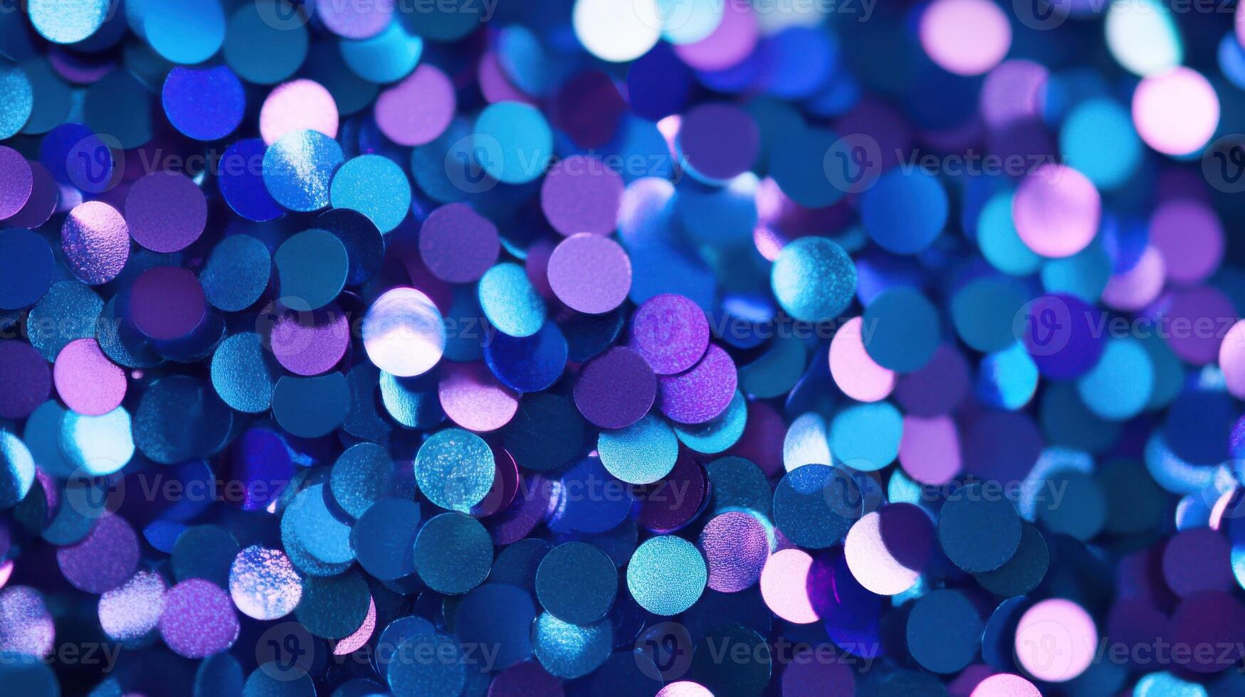 Vibrant and captivating shimmering blue and purple sequins create a dazzling abstract pattern for festive decor or creative projects photo