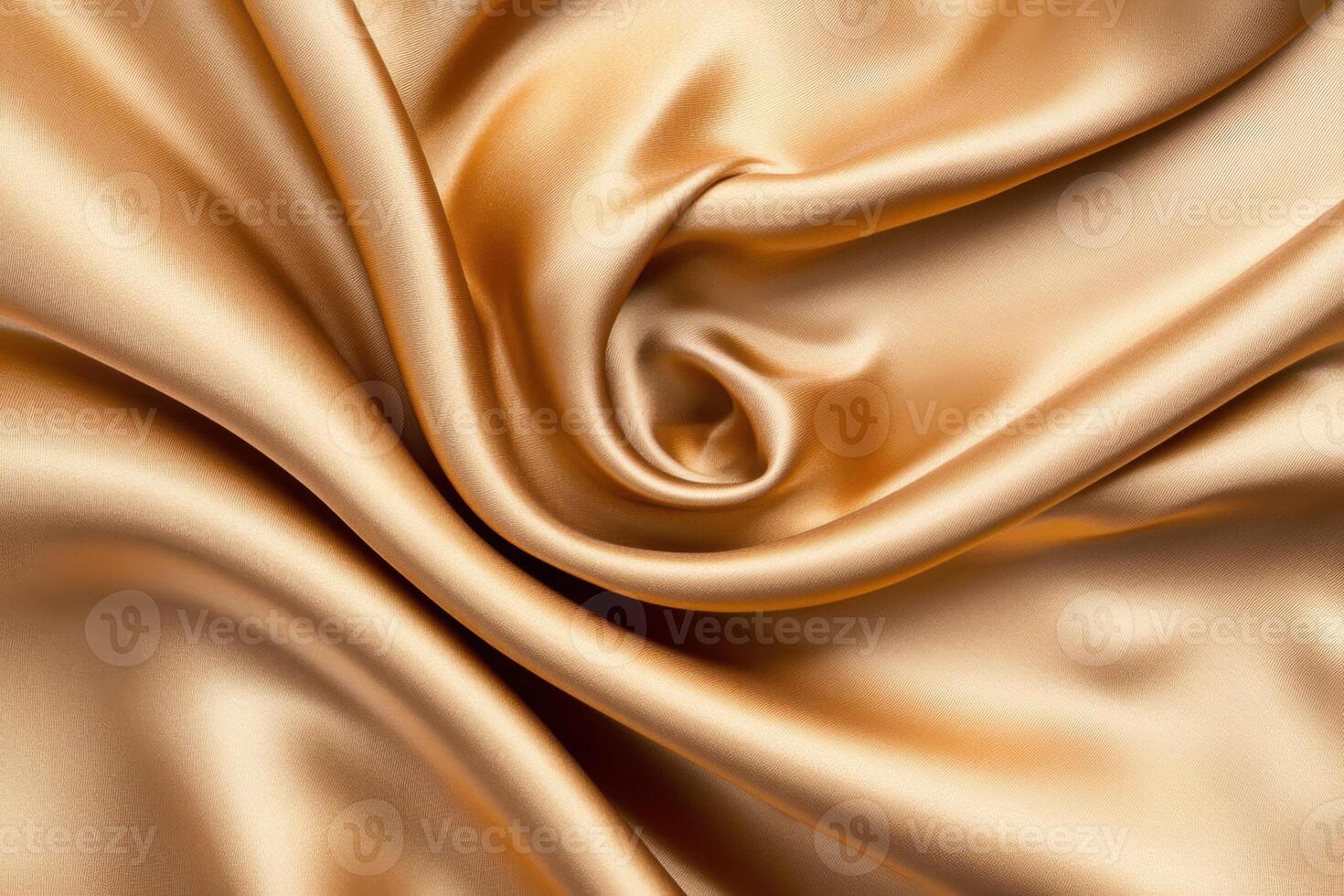 Luxurious mocha brown silk fabric with smooth folds and elegant texture highlighted by soft lighting in a close-up macro composition photo