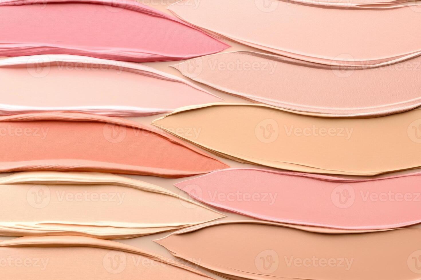 Harmonious pastel color palette featuring soft pink, beige, and gray swatches arranged in an elegant layout, suitable for modern design inspiration and aesthetics photo