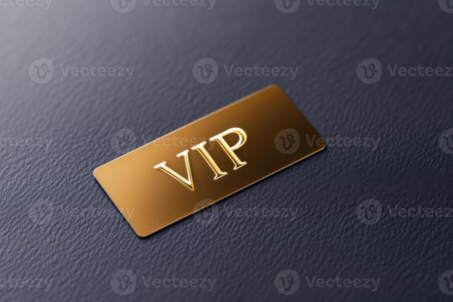 Luxurious gold VIP card against a textured black background showcasing elegance and sophistication in design photo
