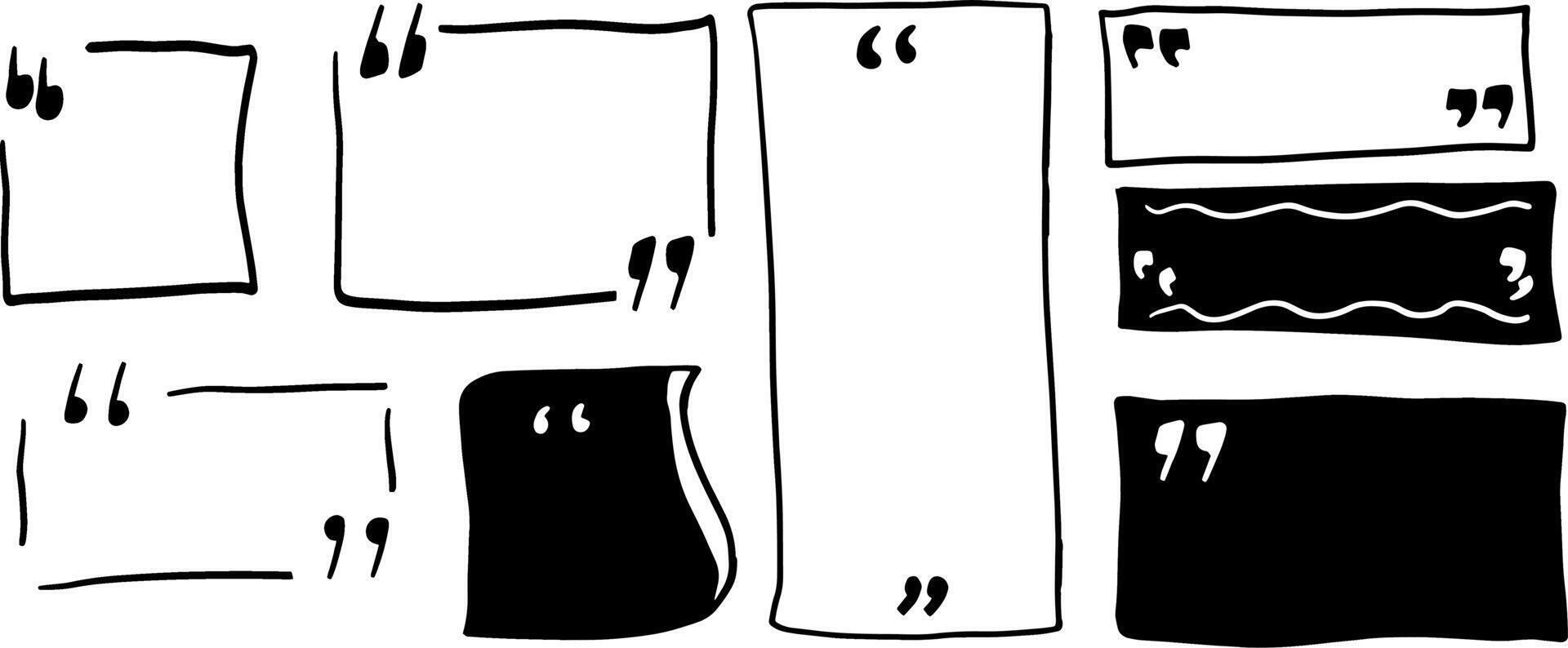 Quote Box - Dialogue Box Illustration Set vector