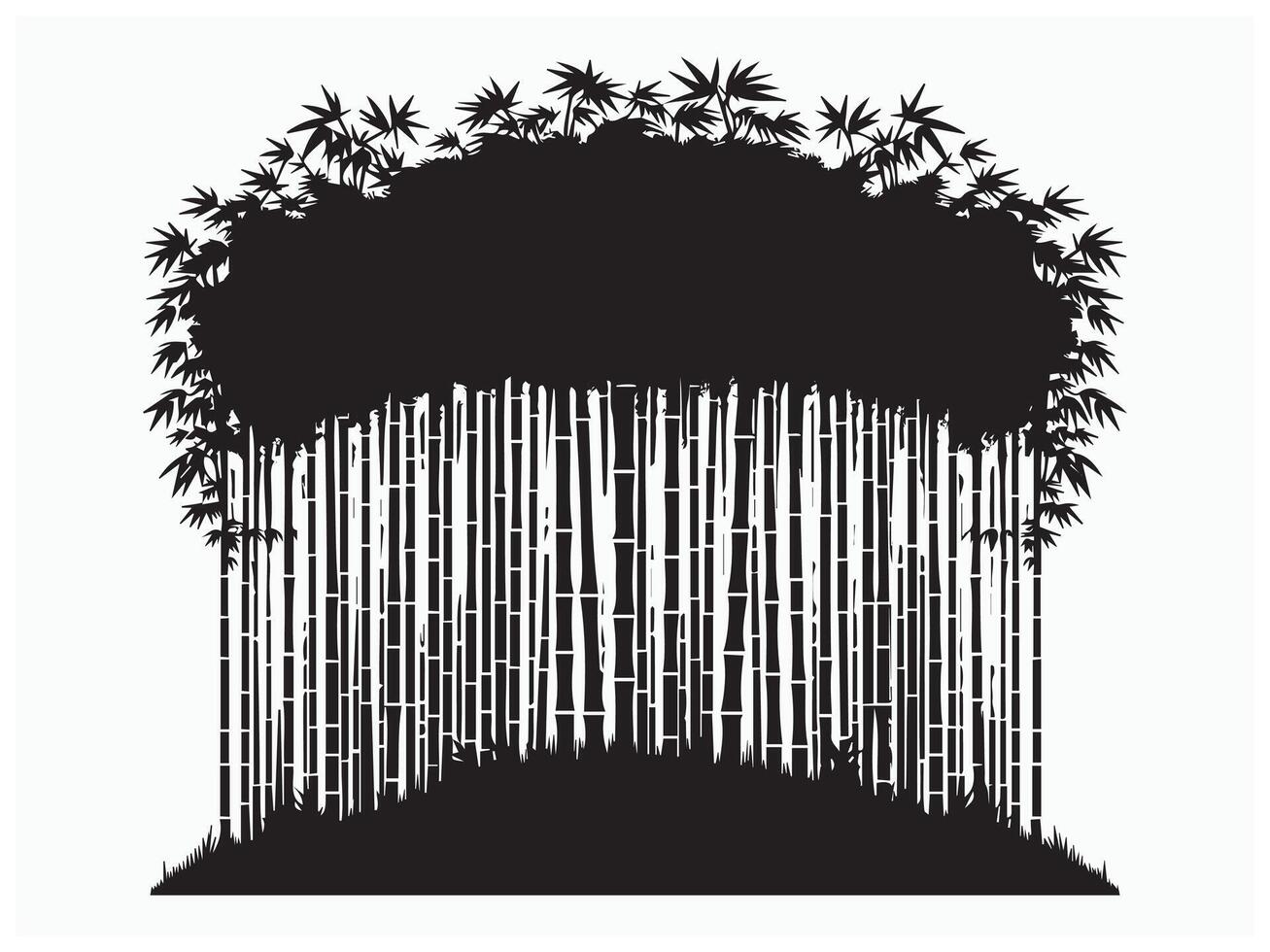 Elegant Bamboo Grove Silhouette for Nature Inspired Art and Designs vector