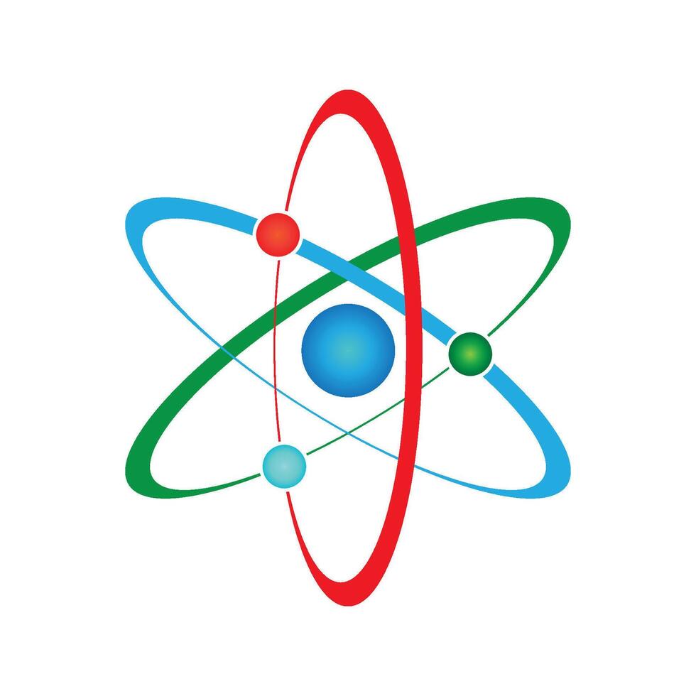 atom icon collection illustration design template vector