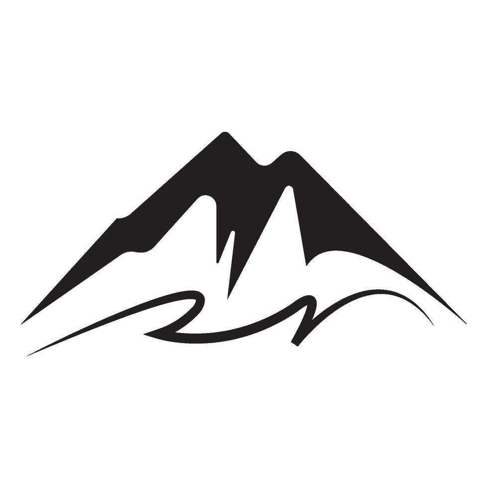 beautiful mountain icon illustration design template vector
