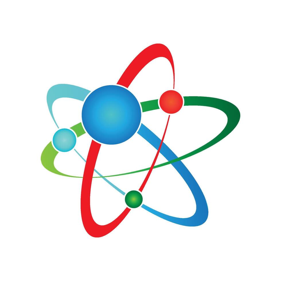 atomic laboratory research icon illustration design template vector