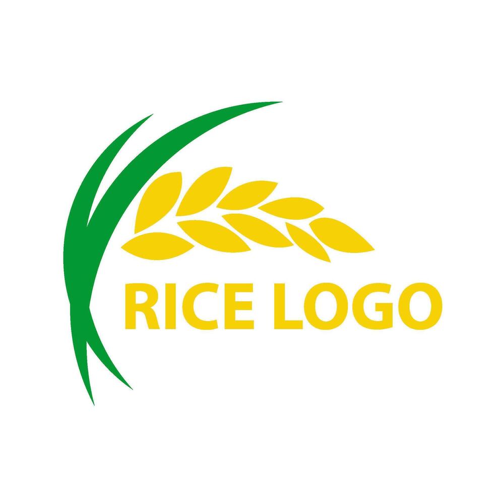 farm rice company logo template vector