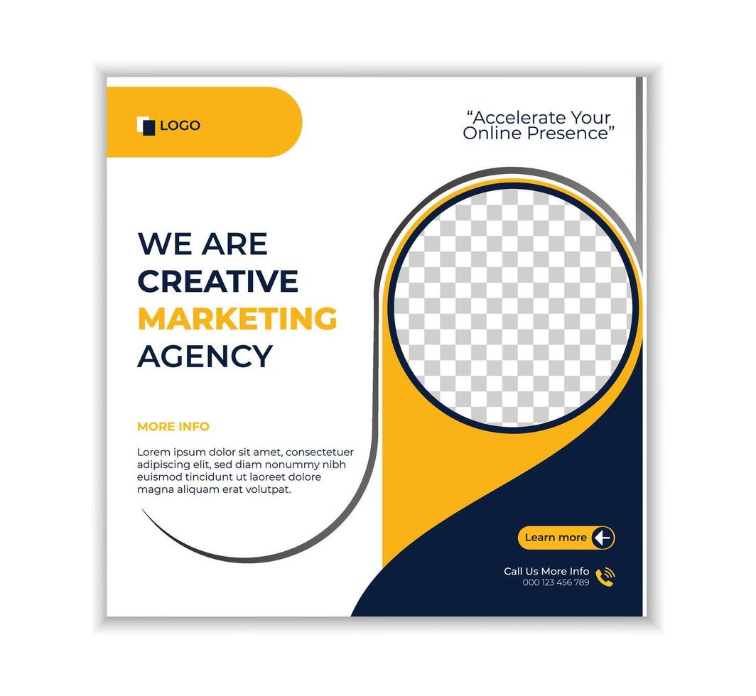 Digital marketing agency template design. vector