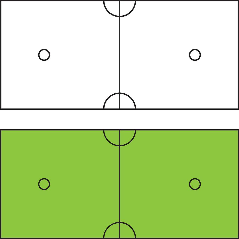 top view Sepak takraw field set vector