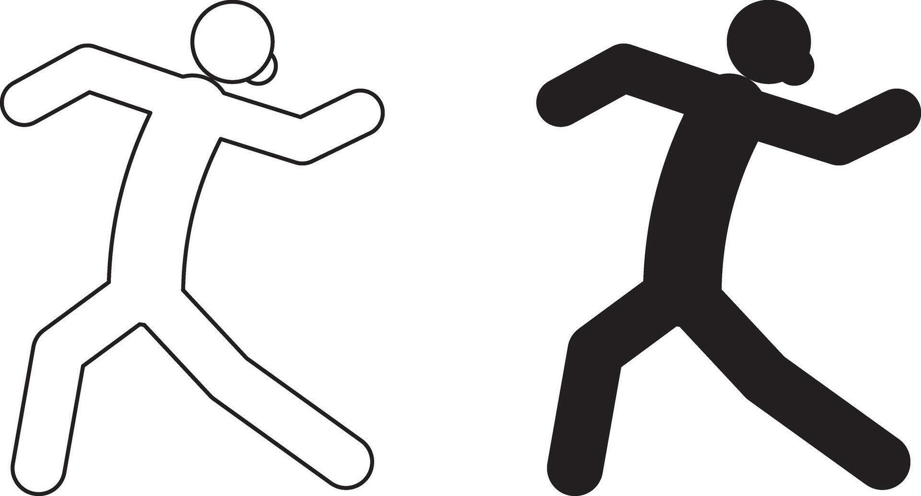 outline silhouette dancing icon set vector