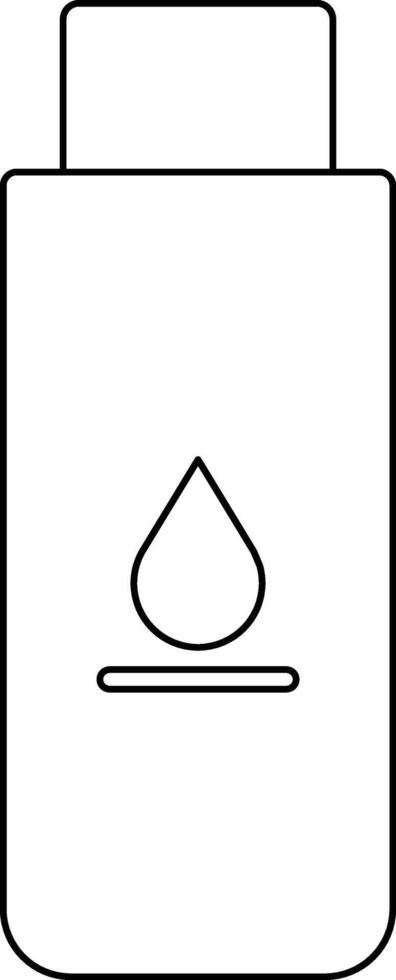 Black Outline Toner Packaging Icon for Beauty Products vector