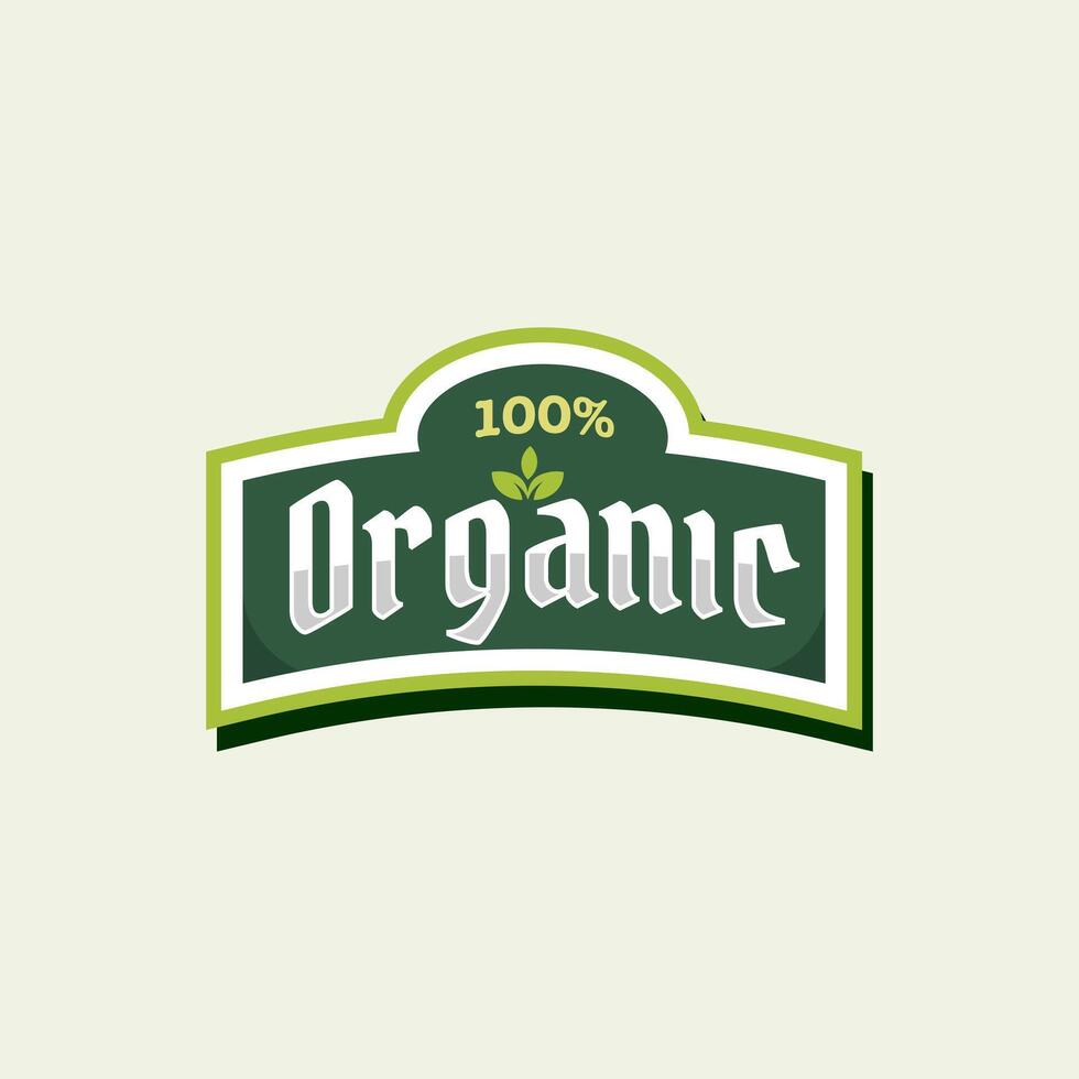100 Percent Organic Logo vector