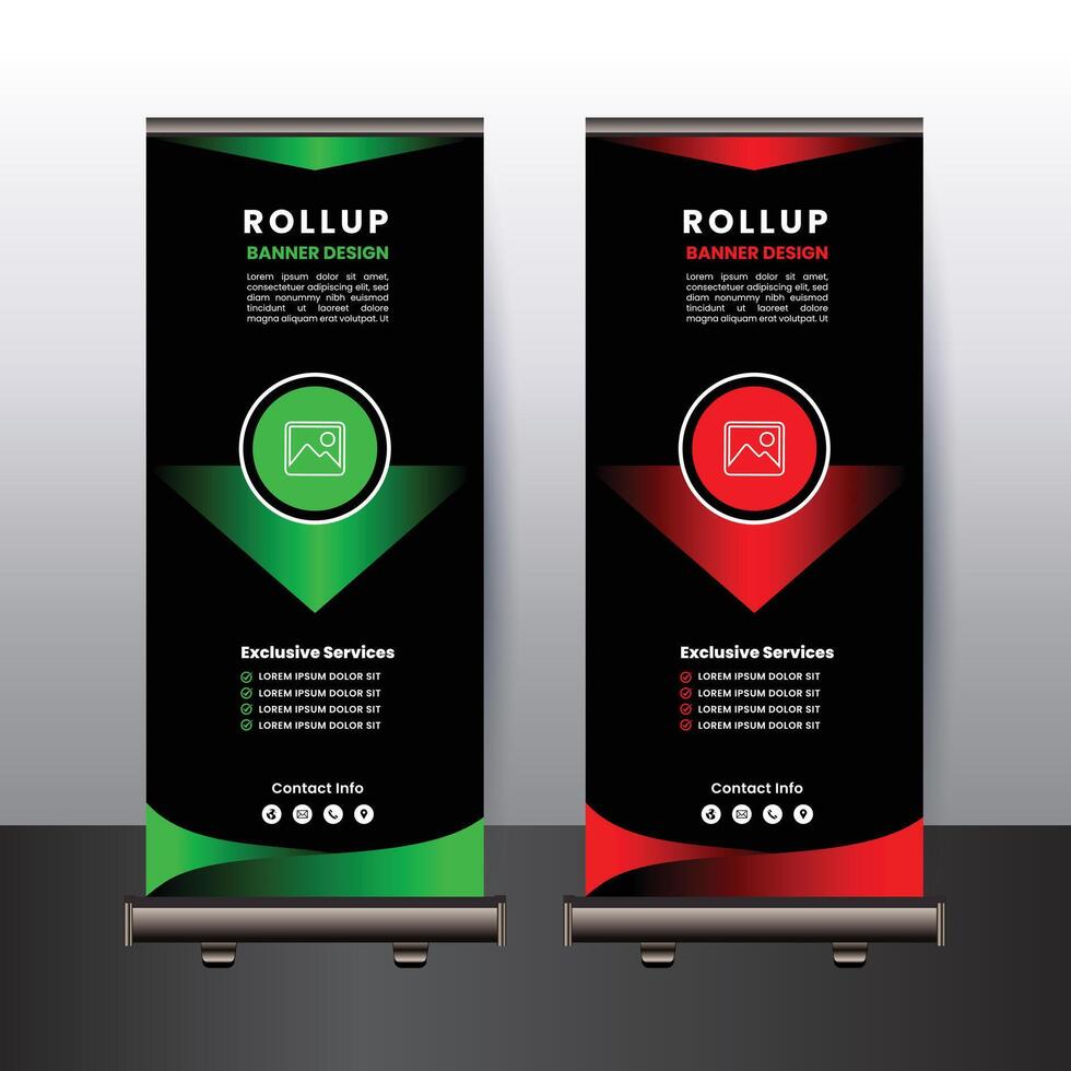 exclusive business rollup banner design vector
