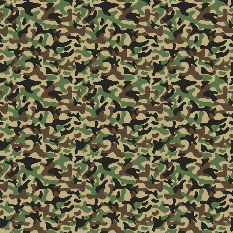 Camo seamless pattern texture military background flat design vector
