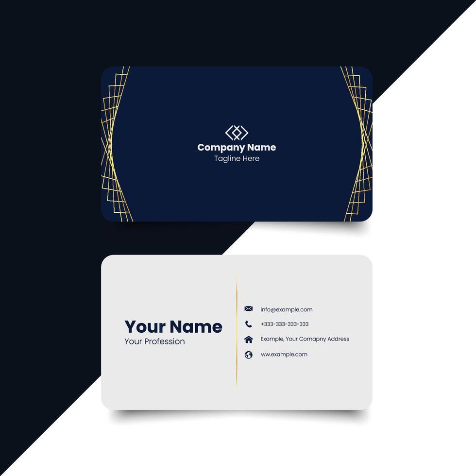 Elegant corporate business card design vector