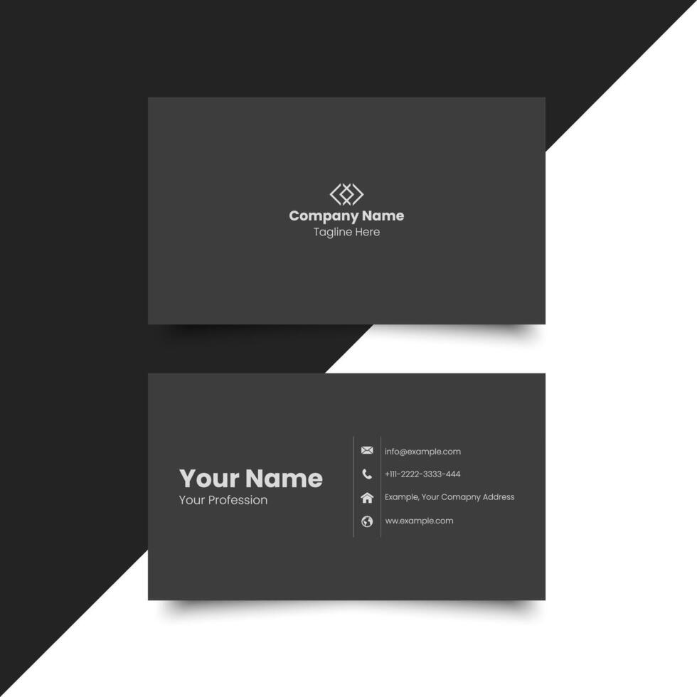 Dark business card vector
