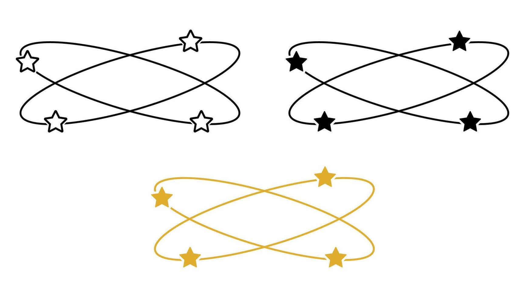 Dizzy line icons set isolated on white background. vector