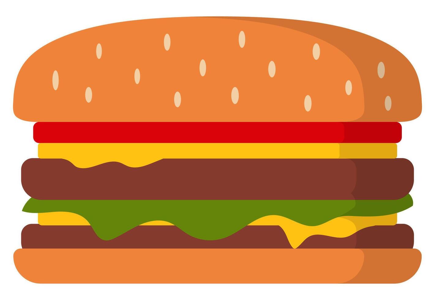 Burger food icon isolated on white background. vector