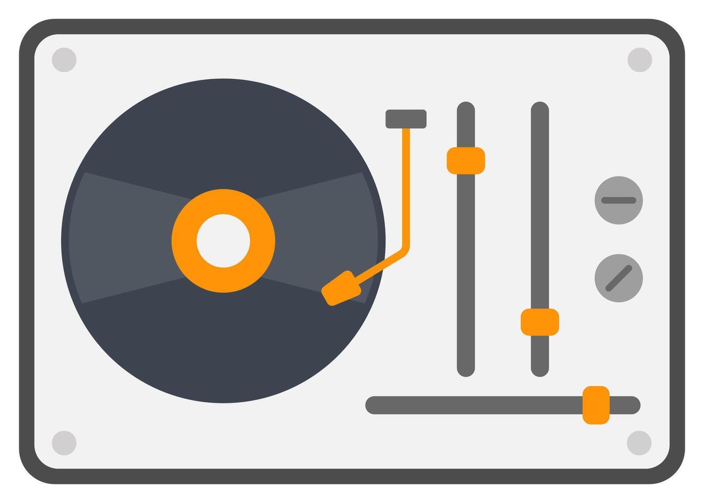Turntable flat icon isolated on white background. vector