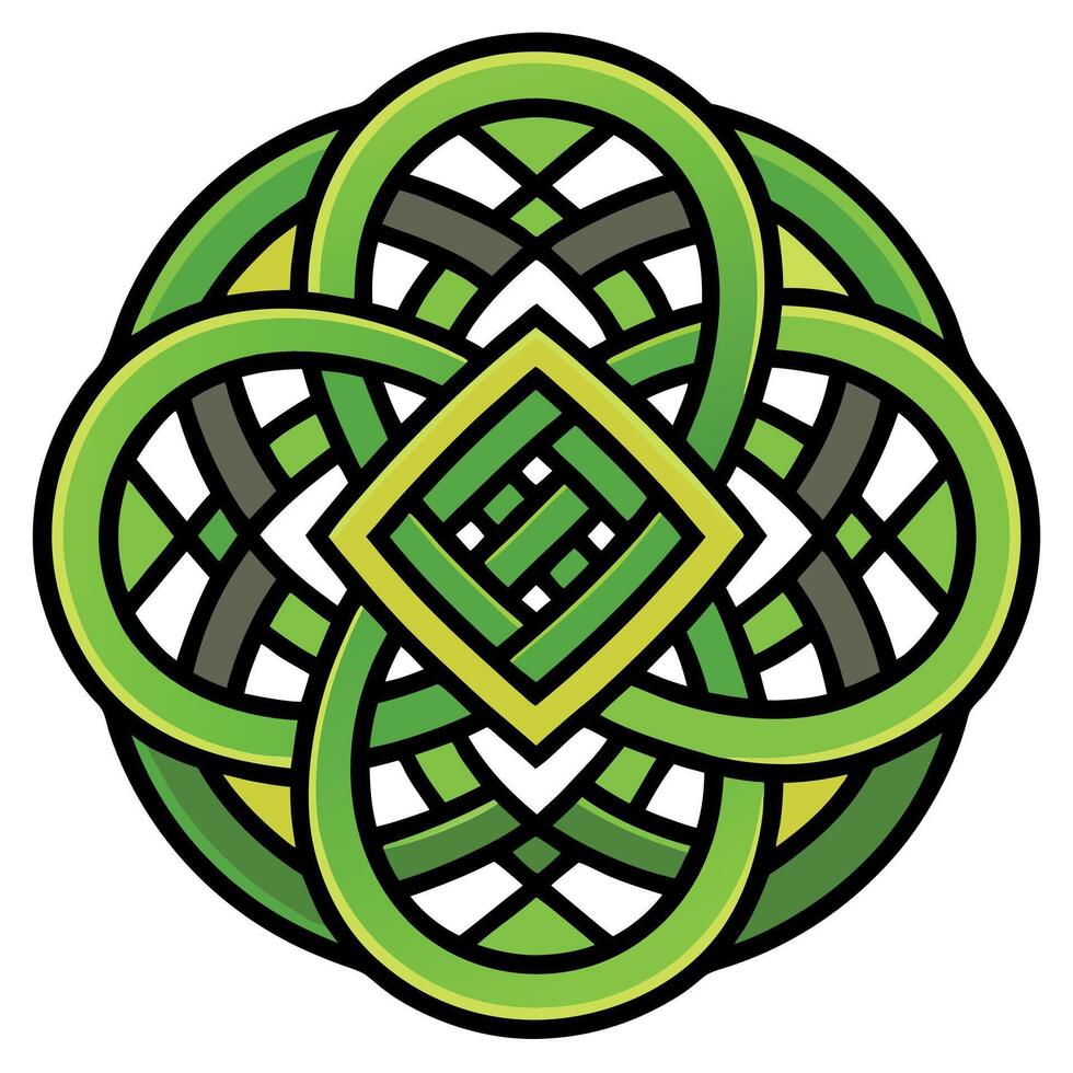 Elegant Celtic Knot Pattern Decorative Irish Symbol for Spiritual Balance vector