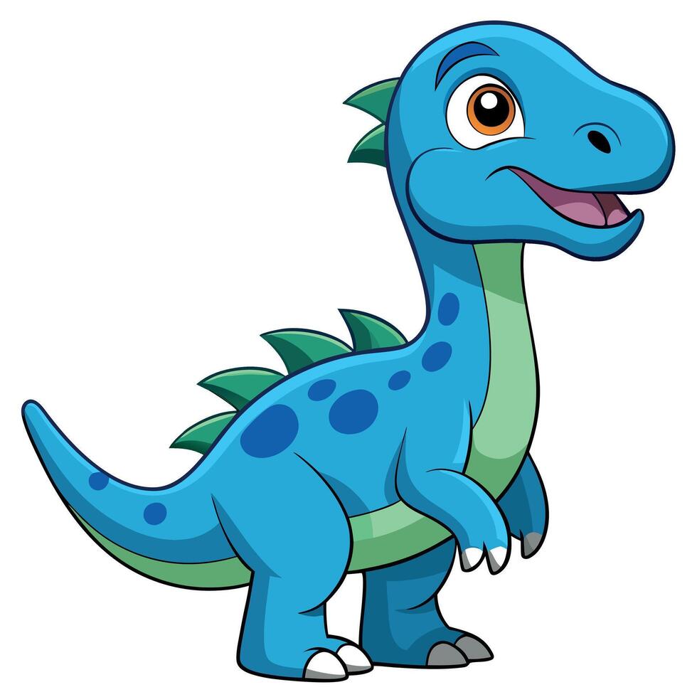 Cute and Playful Dinosaur Character Design for Kids and Educational Materials vector
