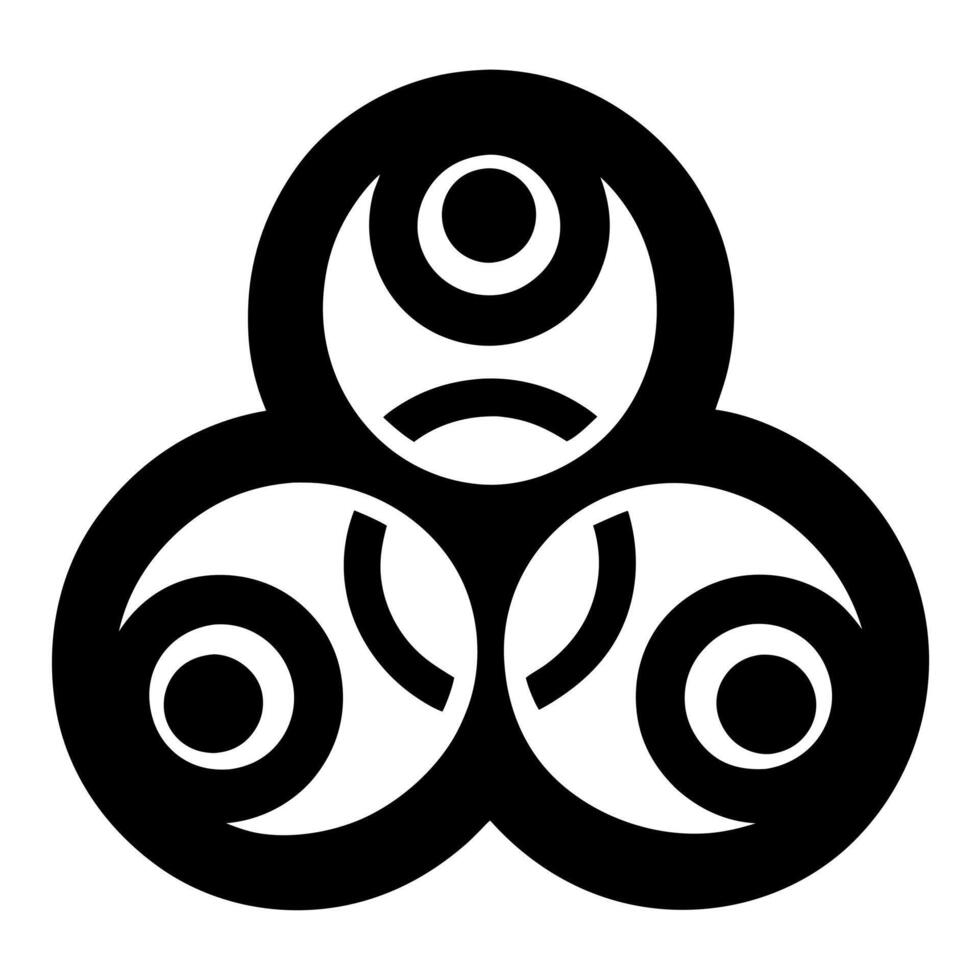 Traditional triskele Symbol in Black and White A Powerful Spiritual and Mythological Icon vector