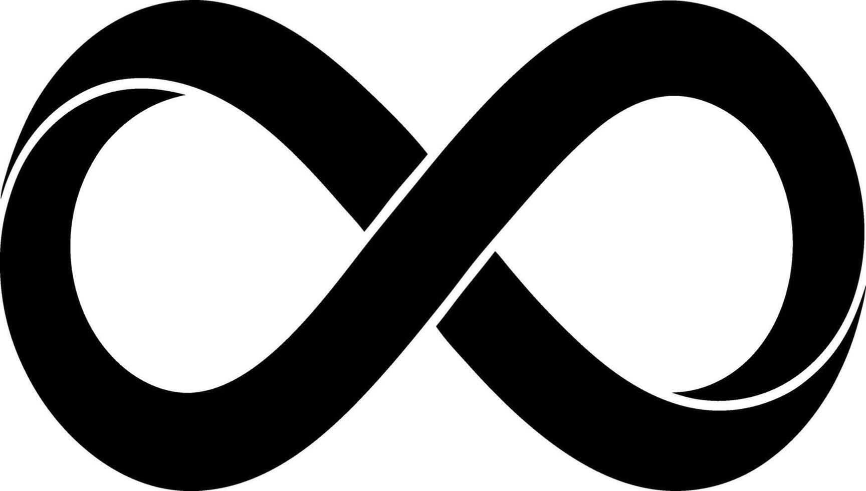Classic Black Infinity Symbol Illustration - A Perfect Representation of Endless Possibilities vector