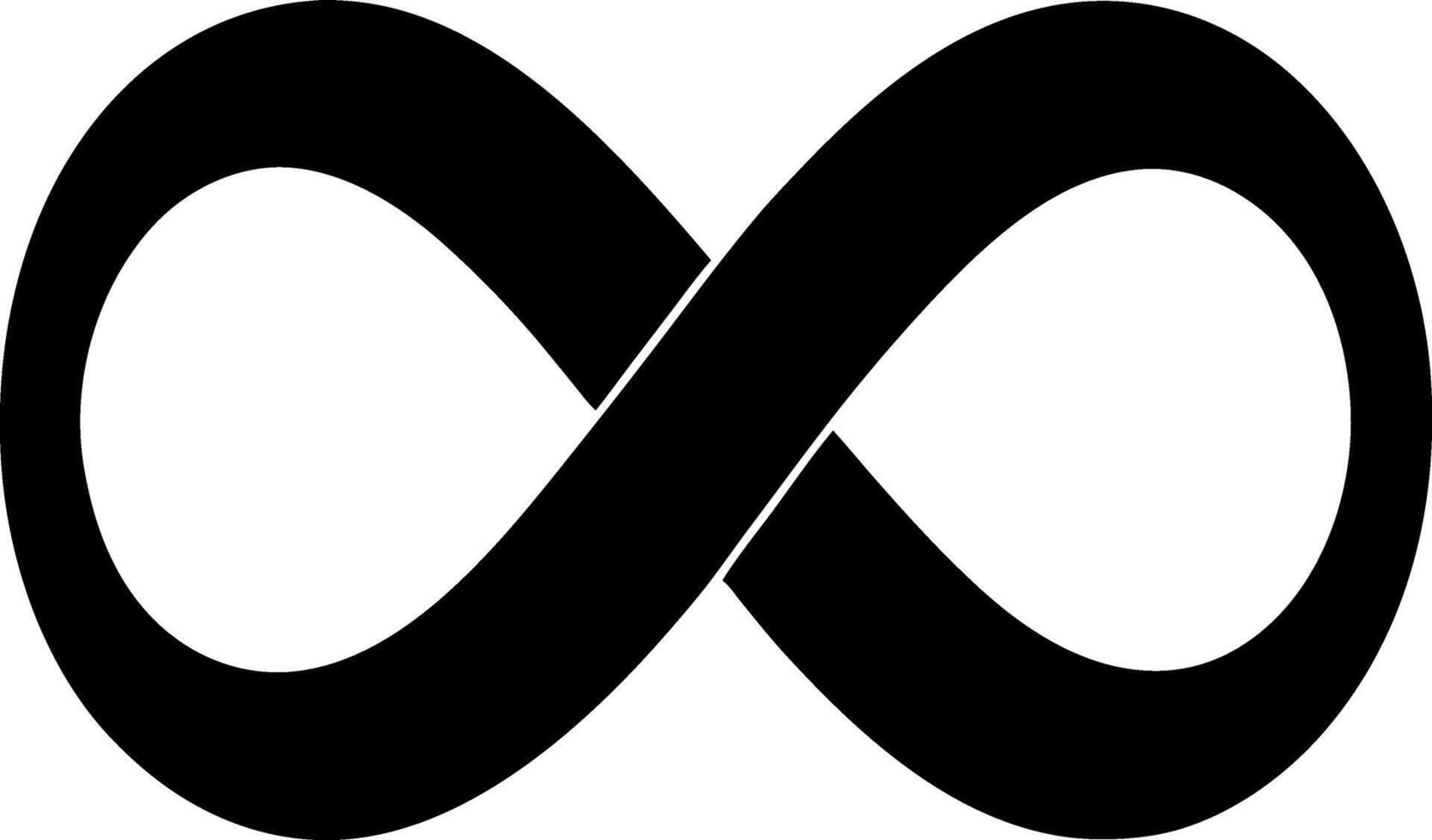 Minimalist Black Infinity Symbol - A Timeless Representation of Eternity and Limitlessness vector