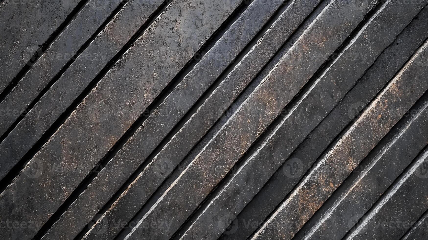 Dark Diagonal Metal Texture with Weathered Surface photo