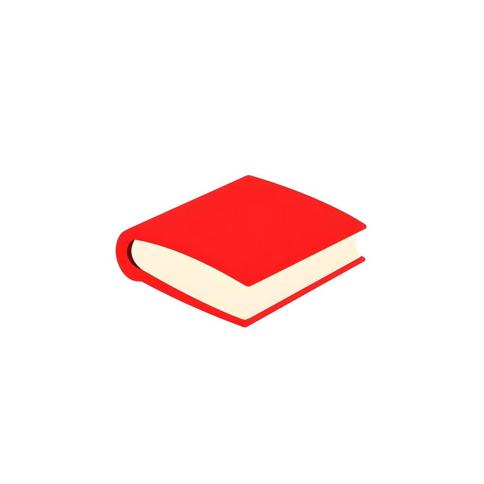 A red book on a white background photo