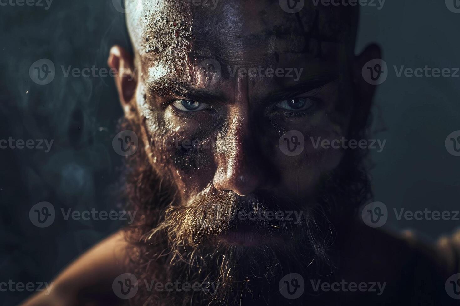 A man with a beard and tattoos photo