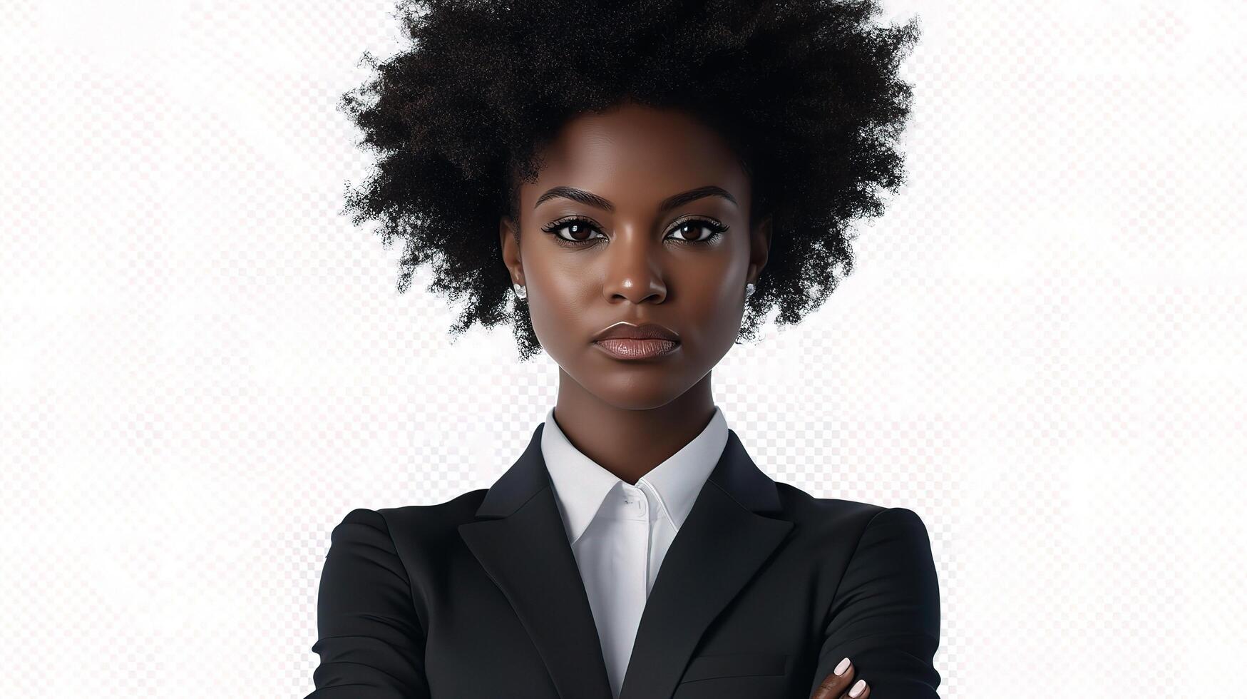 An african american woman in a business suit photo