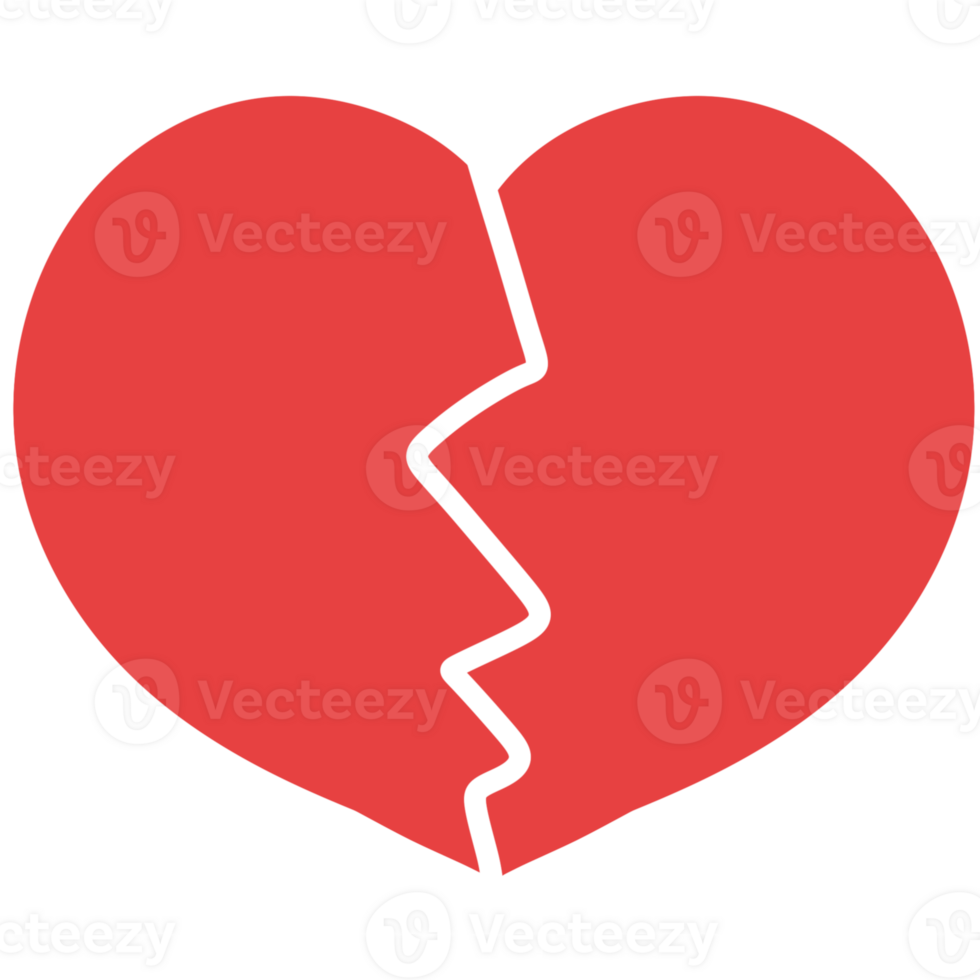 Broken Red Heart png