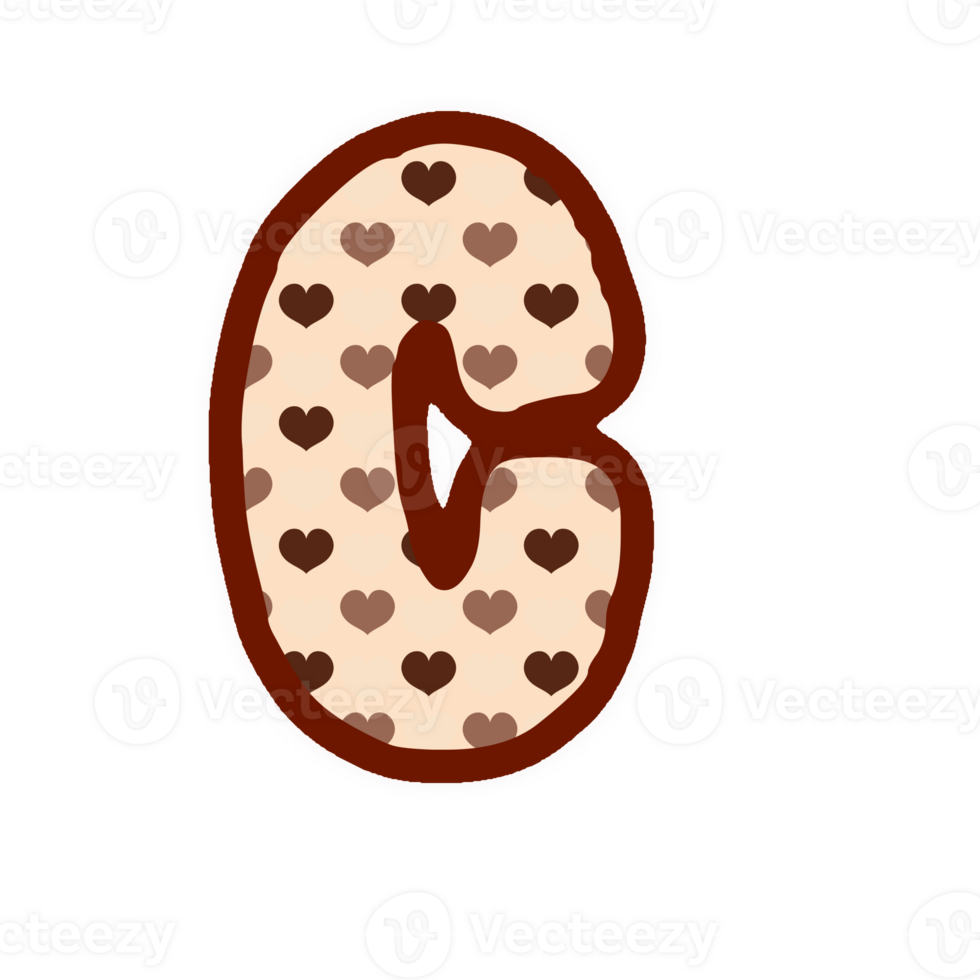 a brown and white heart shaped letter c png