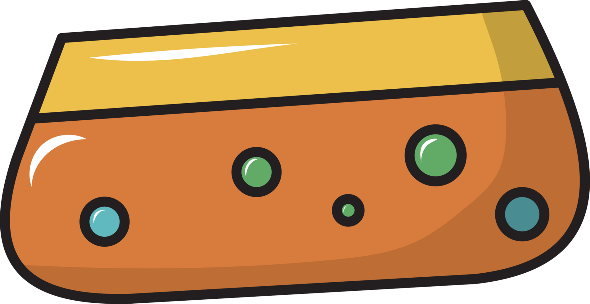 Colorful Cartoon Pencil Case with bubble png