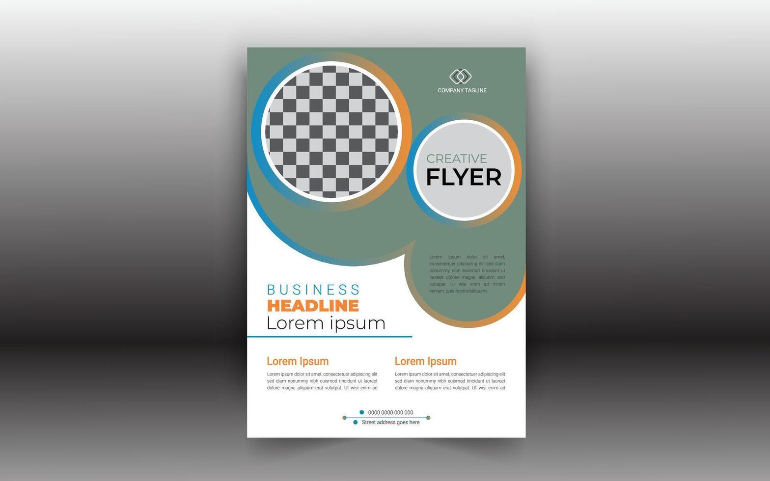 Design template for business agency flyers. Cover page, corporate, marketing, business proposal, promotion, advertising, and publication. fresh poster for digital marketing vector