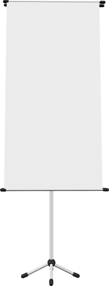 A white projection screen on a tripod png