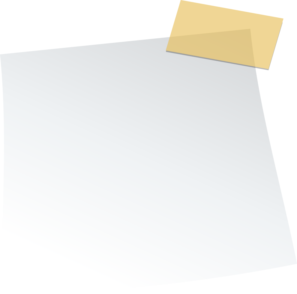 A note pad with a yellow sticker on it png
