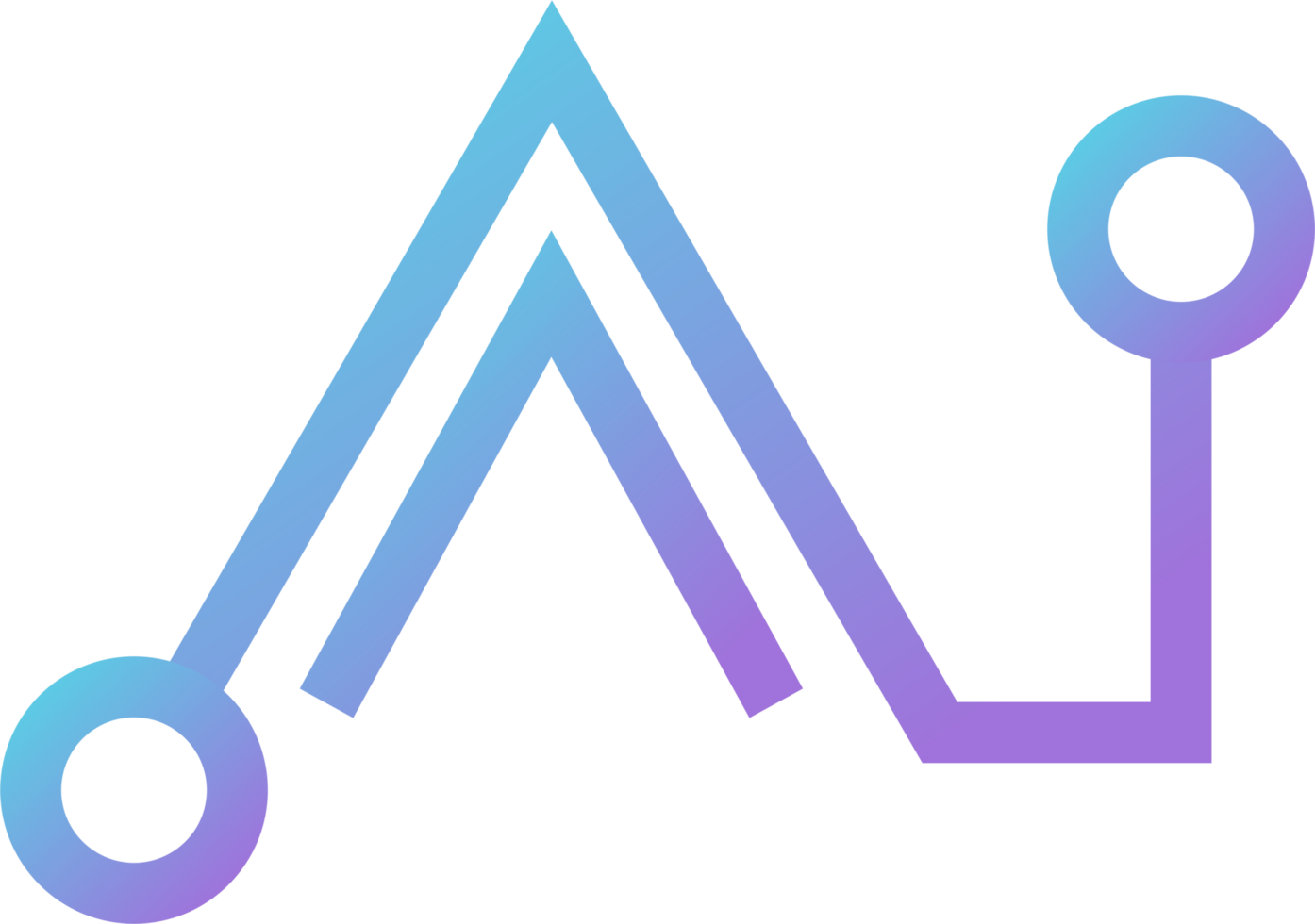 Ai icon minimal alphabet png