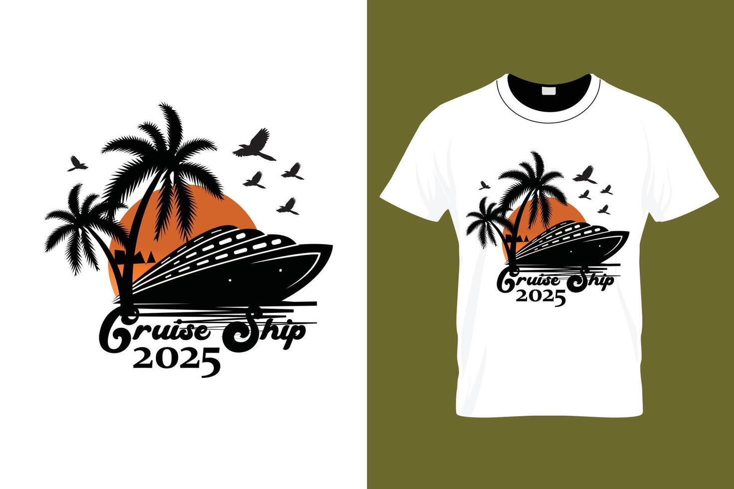 Free Cruise Ship shirt design graphic vector