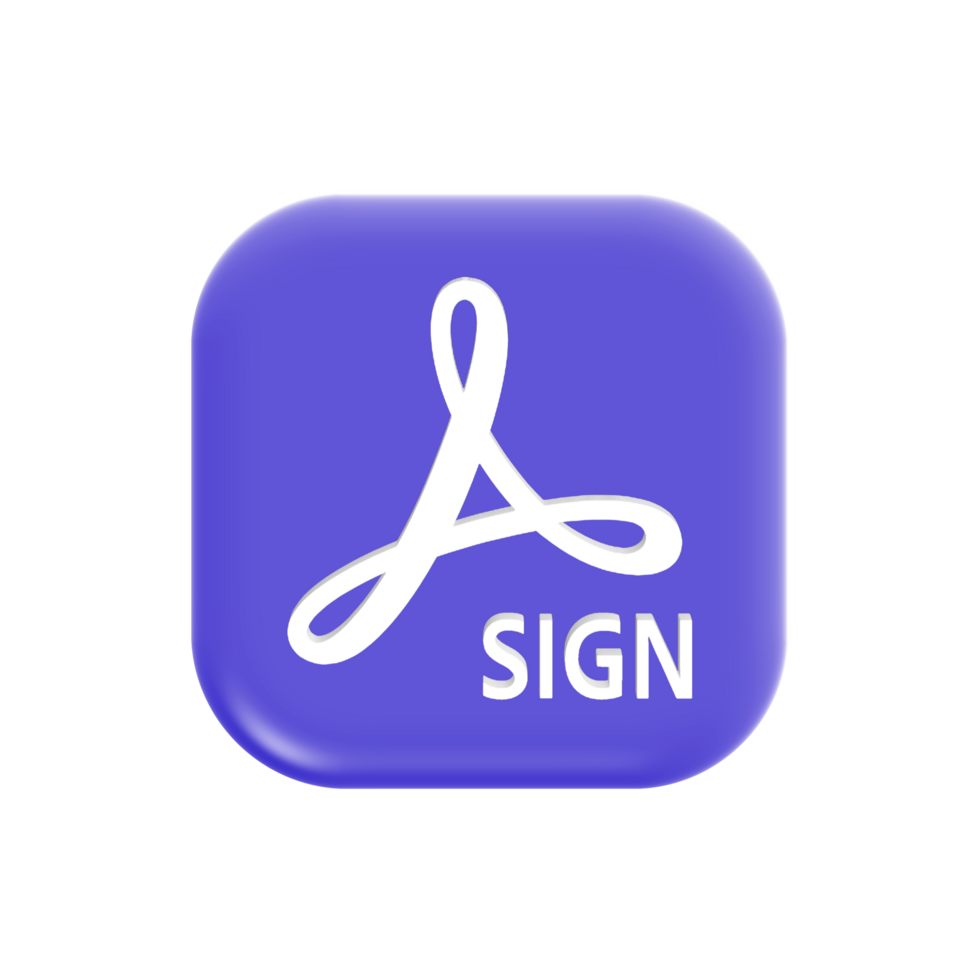 Adobe Sign App icon on transparent background png