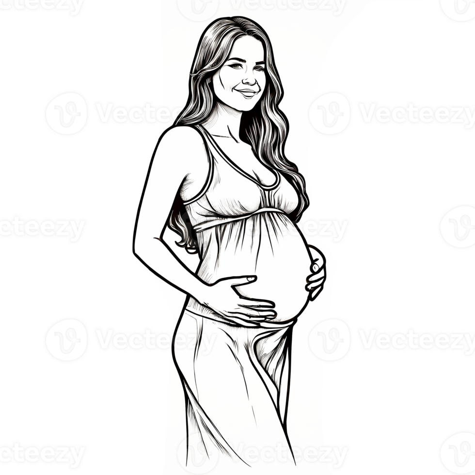 2d Pregnant woman png