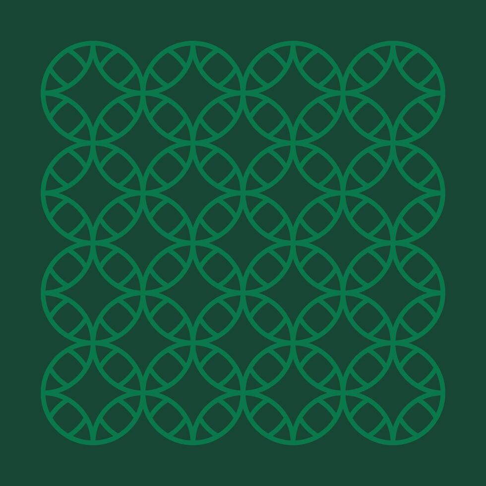 A green and white pattern with circles on it vector