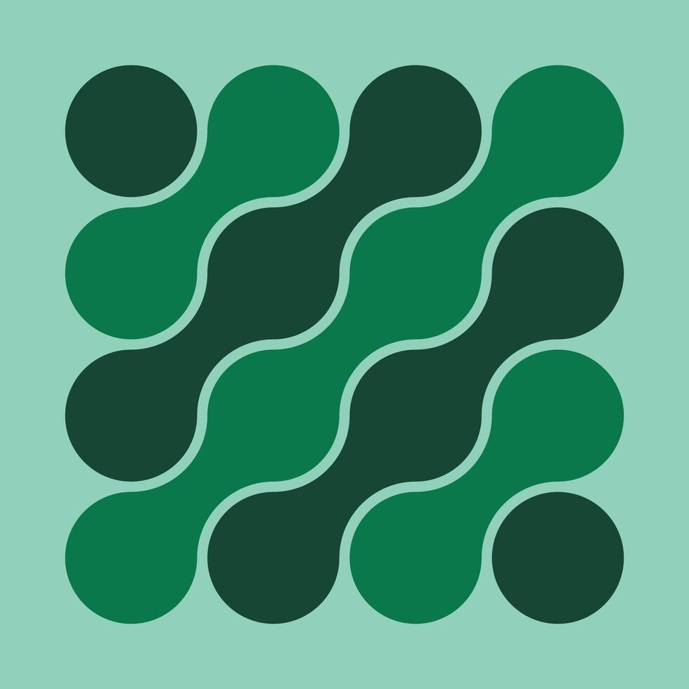 A green and black pattern with circles vector
