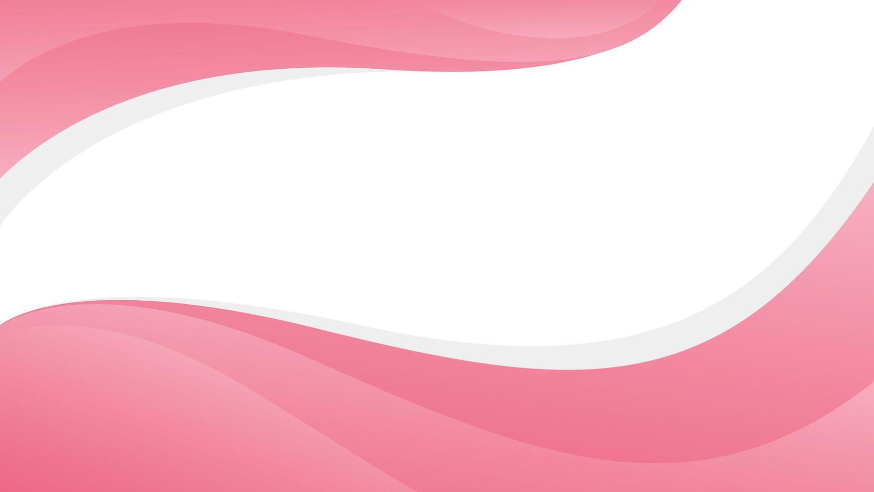 Abstract pink curve background with wave shapes. Pink and white beauty dynamic wallpaper vector