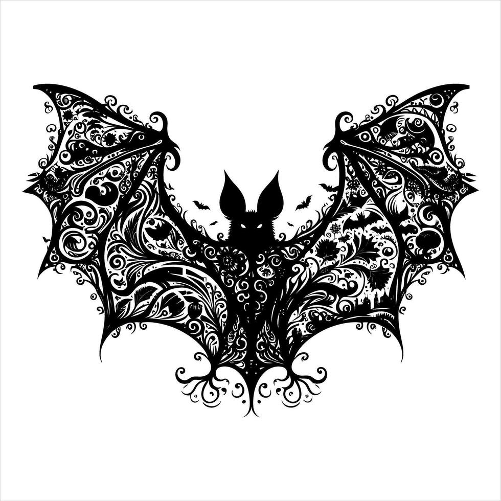 Bat Silhouettes Illustration vector