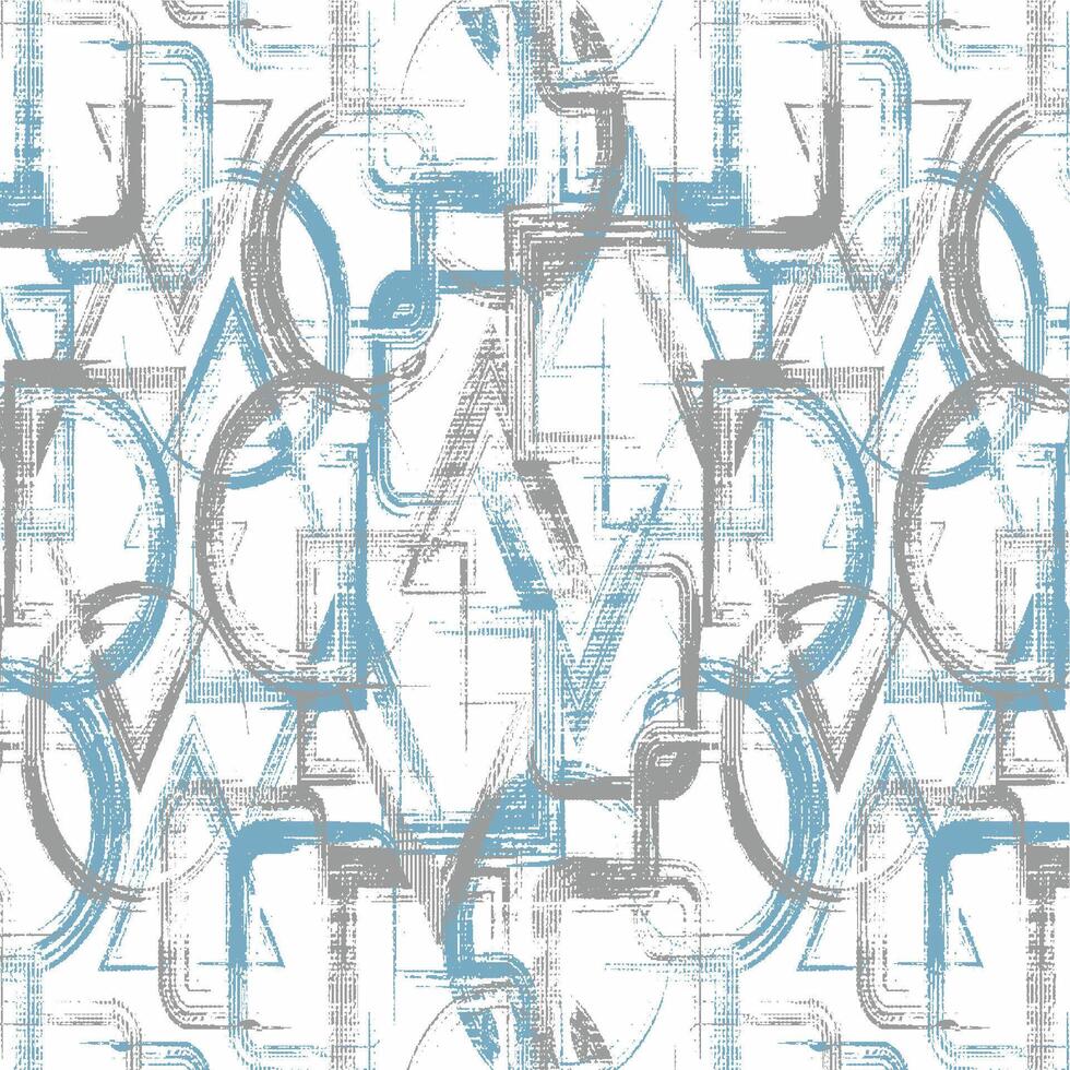 A blue and white abstract pattern with a large letter vector