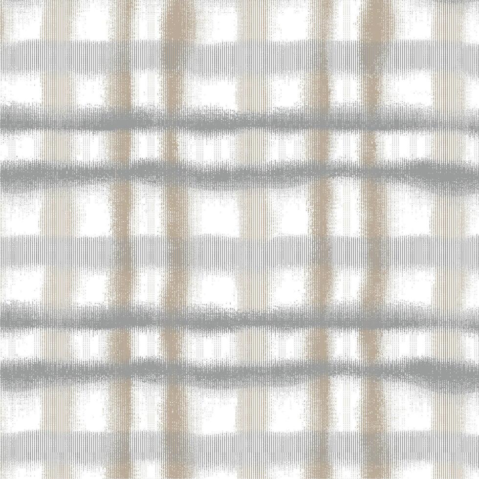 A white and gray plaid fabric with a pattern vector
