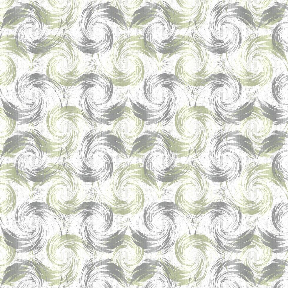A green and white pattern with swirls vector